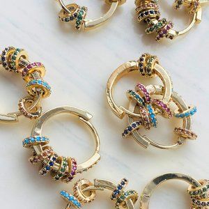 Diamond Charm Earrings